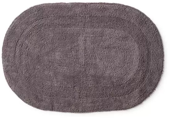 שטיחון אמבט אובלי 60X90 מבית Homestyle - אפור כהה