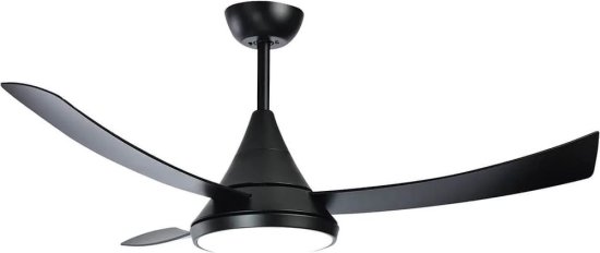 מאוורר תקרה 3 כנפיים 52 אינץ' תאורת CCT כולל שלט רחוק Semicom ESPRESSO 32W SM-3581B52/32CT - צבע שחור – תמונה 2