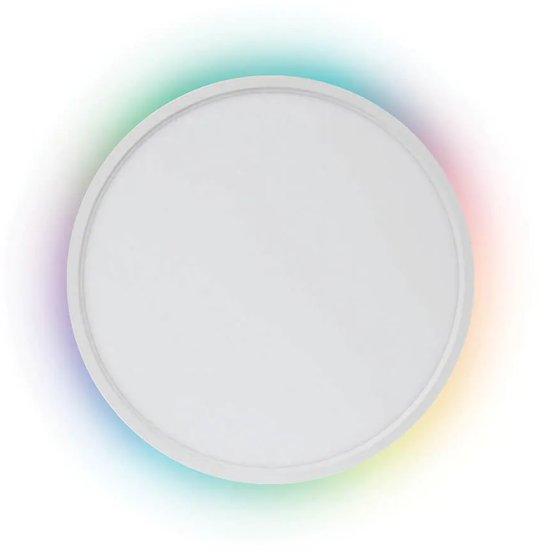 צמוד תקרה עגול 40 ס''מ Semicom SWIFT IP44 40W - גוון אור מתכוונן + RGB - צבע לבן