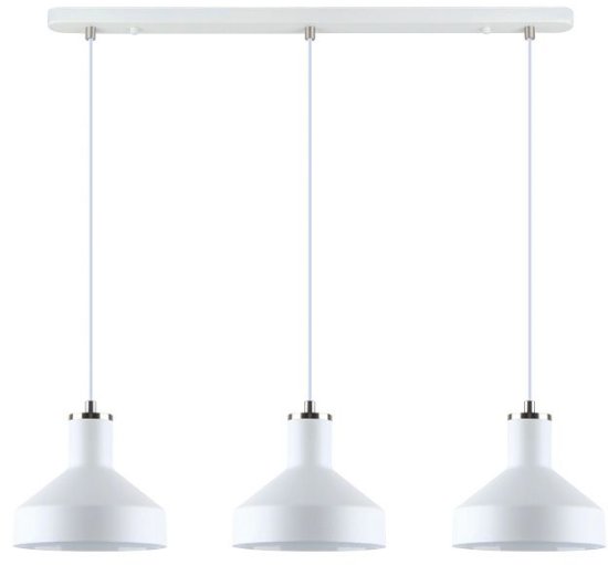 גוף תאורה תלוי דקורטיבי הברגה 3xE27 עד נורה 60W דגם LILACH מבית OMEGA – צבע לבן מט