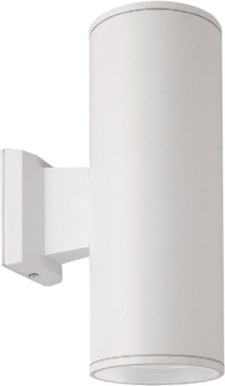 גוף תאורה צמוד קיר / חומה הברגה 2xE27 לנורות עד 60W מוגן מים OMEGA VETTRIANO Up And Down IP54 - צבע לבן