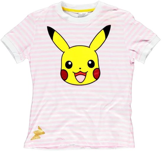חולצת טי שירט Pokemon Pikachu Striped - מידה L