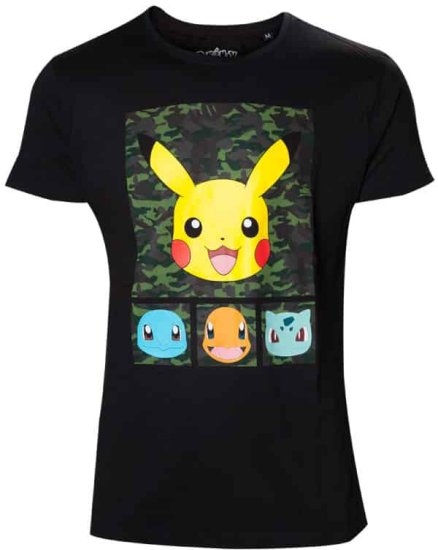 חולצת טי שירט Pokemon starter Pokemons - מידה XL