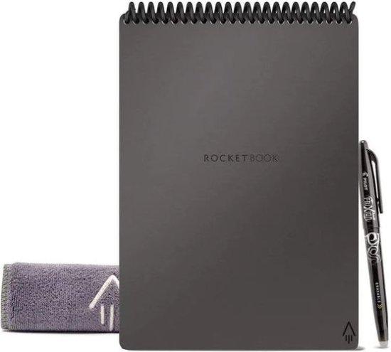 מחברת שורות/נקודות חכמה Executive A5 דגם Flip מבית Rocketbook - צבע אפור