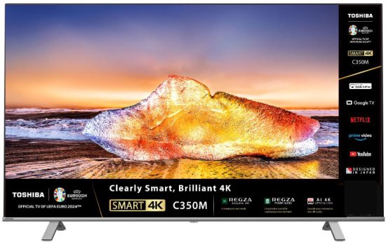 טלוויזיה חכמה Toshiba 43'' UHD 4K LED 43C350ME - צבע מטאלי - אחריות יבואן רשמי על ידי ניופאן