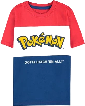 חולצת טי שירט לילדים Pokemon Core Logo Cut And Sew - מידה 4Y-5Y