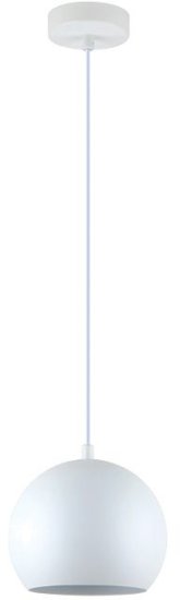 מנורת תלייה הברגה E27 עד נורה 60W דגם YASMIN מבית OMEGA - צבע לבן מט