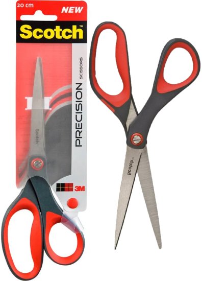 מספריים לחיתוך מדוייק מפלדת אלחלד 200 מ''מ מבית 3M Scotch