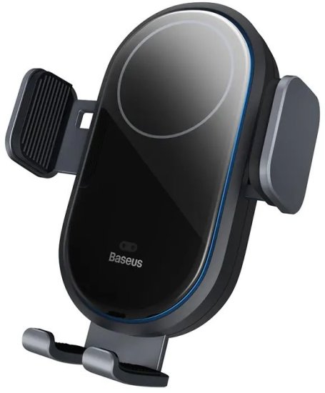 מעמד טעינה לרכב Baseus LightChaser Wireless Charging 15W - צבע שחור