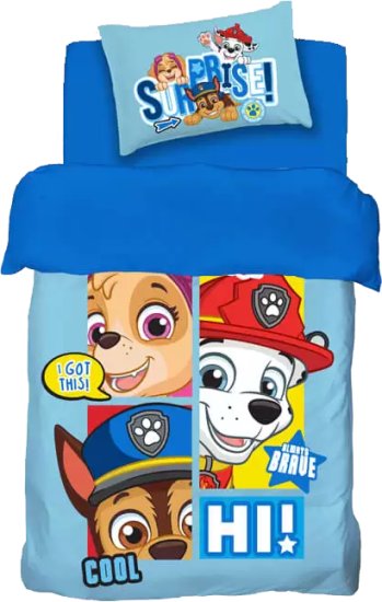 סט מצעים מיקרופייבר 120X200 ס''מ דגם Paw Patrol Brave מבית Homestyle