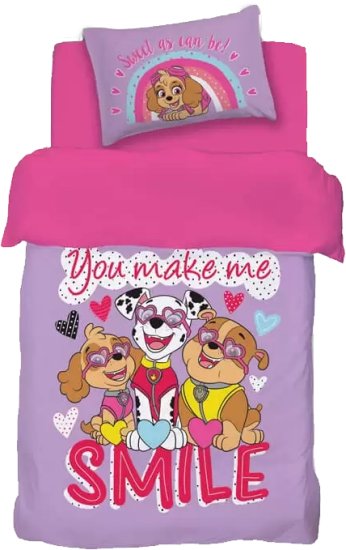 סט מצעים מיקרופייבר 90X200 ס''מ דגם Paw Patrol Smile מבית Homestyle