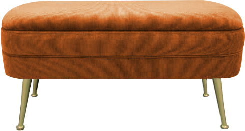 ספסל מעוצב 41X102X49 דגם Trunk בצבע כתום - Star Shop