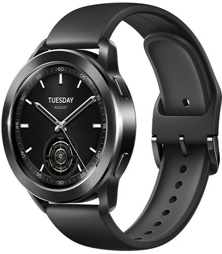 שעון ספורט חכם Xiaomi Watch S3 - עם צבע מארז שחור ורצועת גומי פלואורין שחורה - שנה אחריות יבואן רשמי על-ידי המילטון