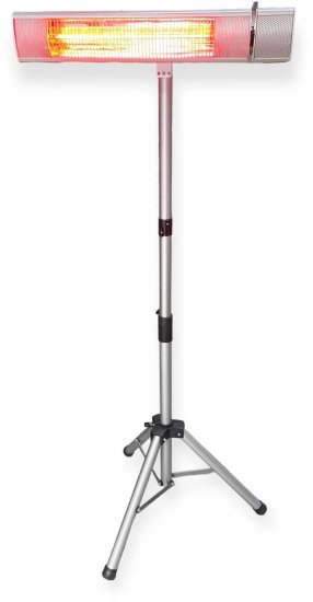 תנור אינפרא אדום עם שלט 2000W דגם Space עם סטנד 3 רגליים מבית החוויה - נירוסטה