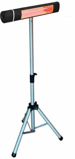 תנור אינפרא אדום עם שלט 2000W דגם Space עם סטנד 3 רגליים מבית החוויה - שחור