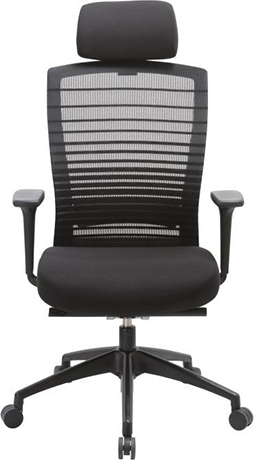 כסא מנהלים ארגונומי ואורתופדי מתכוונן דגם Shape מבית Fizzio - צבע שחור