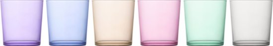 סט 6 כוסות שתייה מזכוכית 345 מ''ל LAV - דגם Bodega - צבעוני פסטל