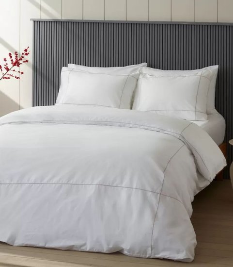 סט מצעים 160X200 ס"מ דגם Lilit מבית Homestyle – לבן/כסוף