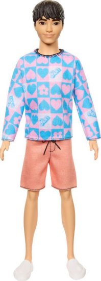 קן בחולצת לבבות כחול ורוד - סדרת פאשניסטה מבית Mattel