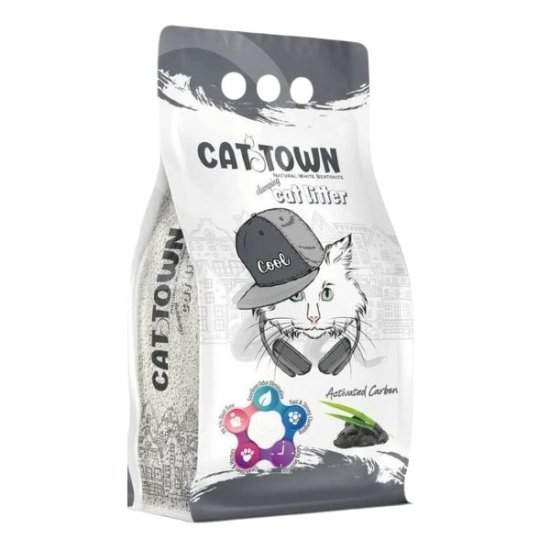 קט טאון Cat Town חול לחתולים מתגבש בתוספת פחם פעיל – 10 ליטר