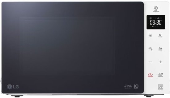 מיקרוגל דיגיטלי 25 ליטר LG MS2535GISW Smart Inverter 1000W - צבע לבן