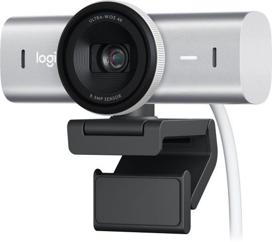 מצלמת רשת Logitech MX Brio 4K Ultra HD - צבע Pale Gray