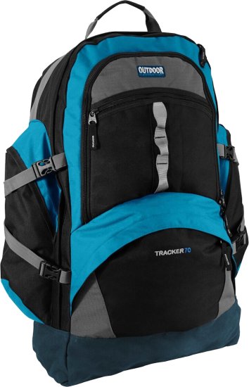 תרמיל גב 70 ליטר דגם Tracker מבית Outdoor – צבע טורקיז