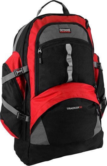 תרמיל גב 90 ליטר דגם Tracker מבית Outdoor – צבע אדום