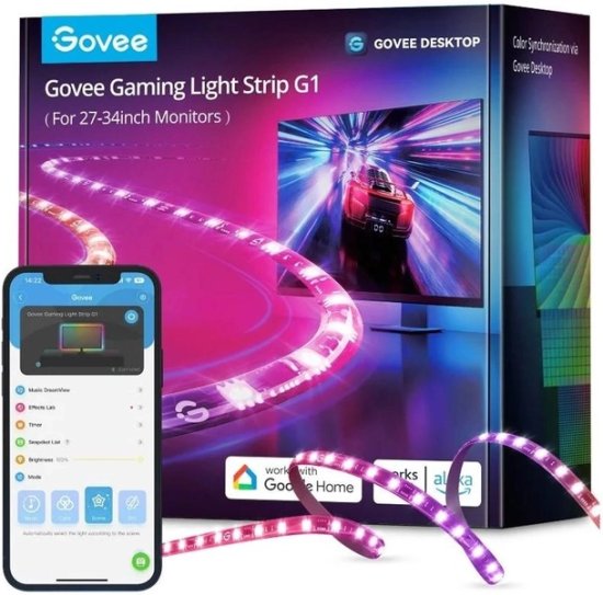 פס תאורה למסכי מחשב Govee G1 - למסכים בגודל 27-34 אינץ'