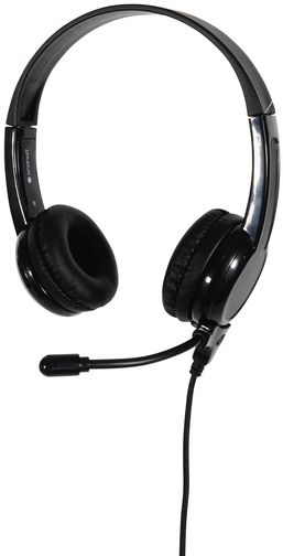 אוזניות מתקפלות עם הגבלת ווליום ומיקרופון לילדים +BuddyPhones School - צבע שחור