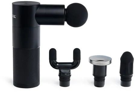 אקדח עיסוי + 4 ראשים מתחלפים דגם Fascia Gun מבית BLACKROLL - צבע שחור