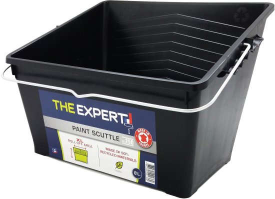 דלי צבע מלבני משופע ''10 / 8 ליטר Peer - צבע שחור