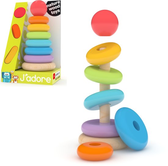 טבעות השחלה מעץ מבית Jadore