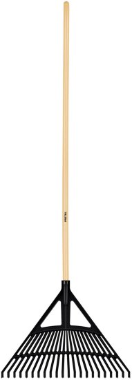 מגרפה מפלסטיק (פוליפרופילן) 22 שיניים ידית עץ 120 ס''מ Pretul EP-22P