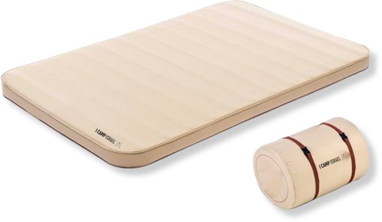 מזרן קמפינג זוגי לשטח ''Self Inflating'' מבית I-CAMP - צבע קרם