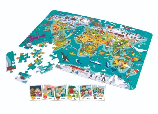 פאזל 100 חלקים התבוננות על העולם מבית Hape