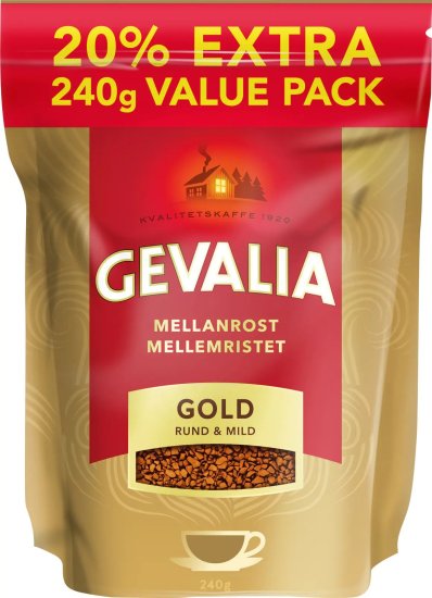 קפה טחון 240 גרם Gevalia Gold Rund & Mild