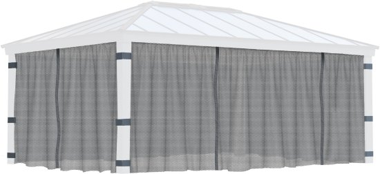 רשתות נגד יתושים לגזיבו דגם Dallas בגודל 212X533 ס''מ מבית Palram - צבע שחור