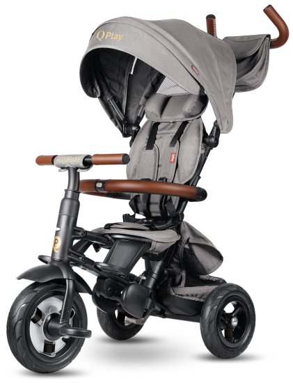 תלת אופן מתקפל דגם Rito Deluxe מבית Qplay - אפור