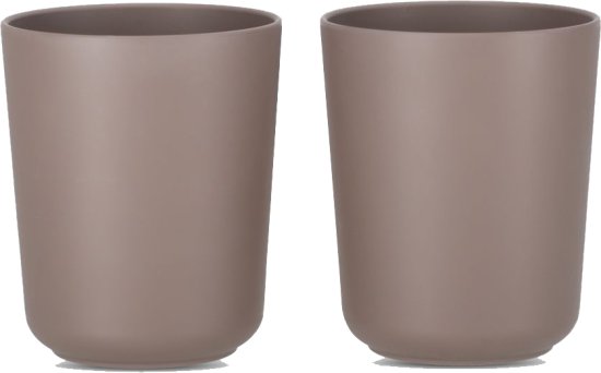זוג כוסות PLA מבית Minene - צבע חום