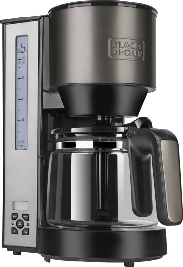 פרקולטור להכנת קפה פילטר בנפח 1.25 ליטר Black+Decker BXCO1000E 1000W  - נירוסטה