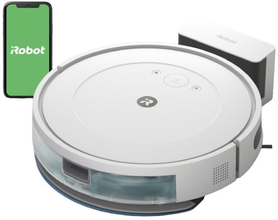 שואב אבק ושוטף רובוטי חכם iRobot Roomba Combo Essential - צבע לבן