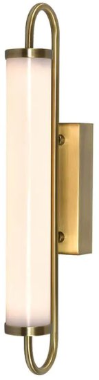 גוף תאורה LED צמוד קיר 7W דגם SAGRES מבית Semicom - צבע פליז - גוון אור 3000K