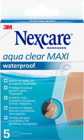 פלסטרים עמידים למים ורחבים מאוד מבית Nexcare – סך הכל 5 יחידות