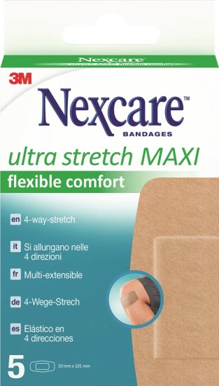 פלסטרים גדולים אולטרה נמתחים מבית Nexcare – סך הכל 5 יחידות