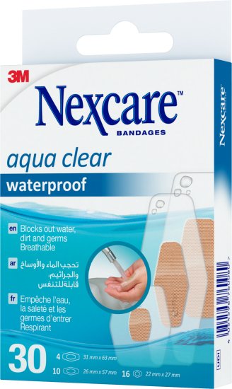 פלסטר שקוף ודק עמיד למים מבית Nexcare - סך הכל 30 יחידות – תמונה 2