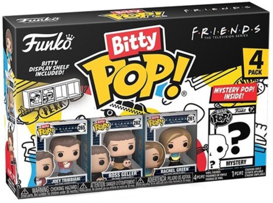 ערכת 4 בובות Funko Bitty POP עם דמות מסתורית – חברים