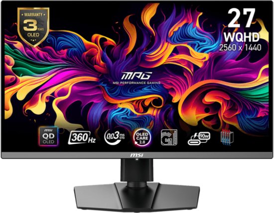 מסך מחשב גיימינג "26.5 MSI MPG 271QRX QD-OLED WQHD 360Hz