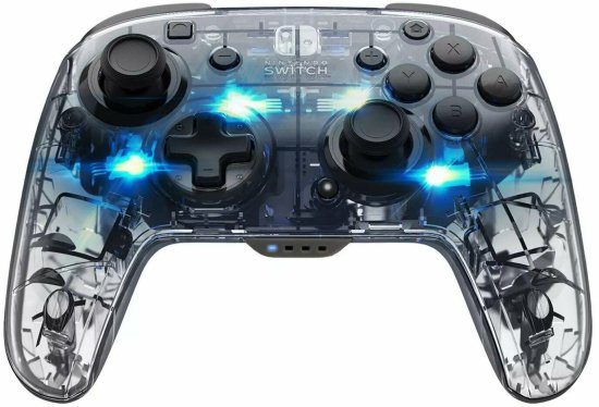 בקר משחק אלחוטי מעוצב PDP Afterglow Multicolor Transparent ל-Nintendo Switch