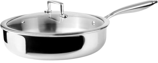 מחבת נירוסטה עמוקה 24 ס"מ עם מכסה מבית Ibili